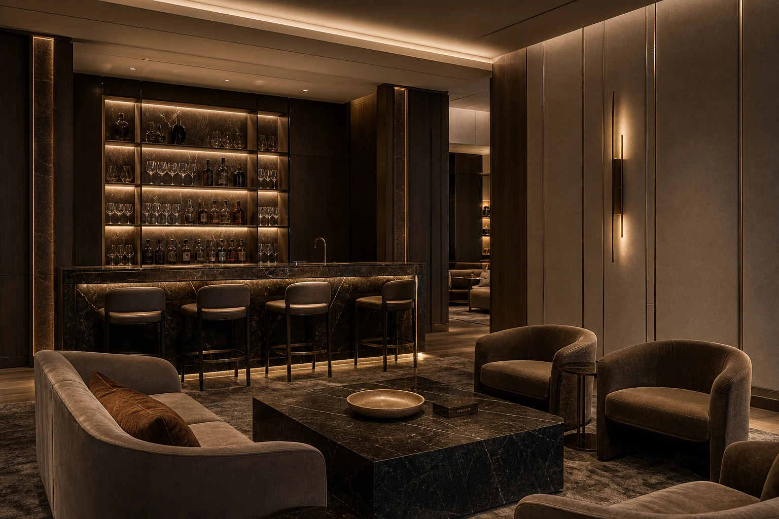 CAS AURUM completed wall panel and millwork project 11