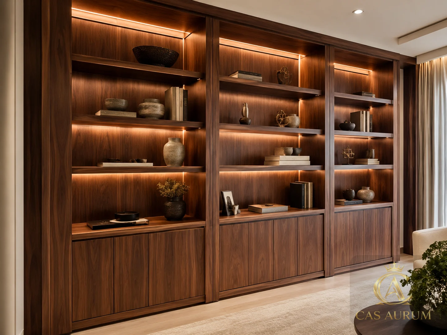 CAS AURUM custom shelving custom interior